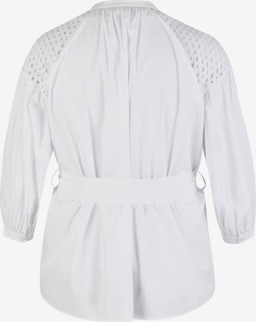 Rock Your Curves by Angelina K. Blouse in White