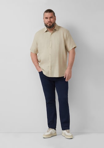 s.Oliver Regular fit Button Up Shirt in Beige: front