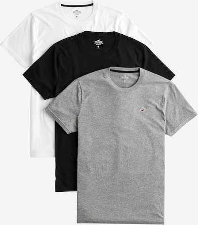 Hollister T Shirt Mh Crew Multipack In Grau Schwarz Weiss About You