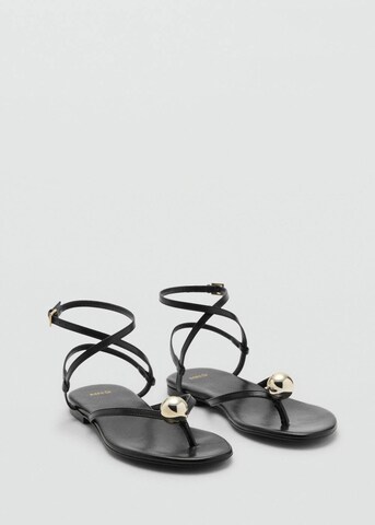 MANGO Strap Sandals 'Ful' in Black