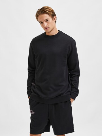 SELECTED HOMME Sweatshirt in Black: front