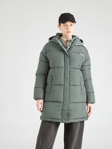 Pegador - Sobretudo de inverno em verde: frente