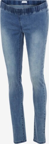 MAMALICIOUS Skinny Jeggings 'Lola' in Blau: predná strana