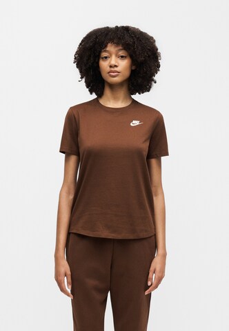 Tricou 'CLUB' de la Nike Sportswear pe maro: față