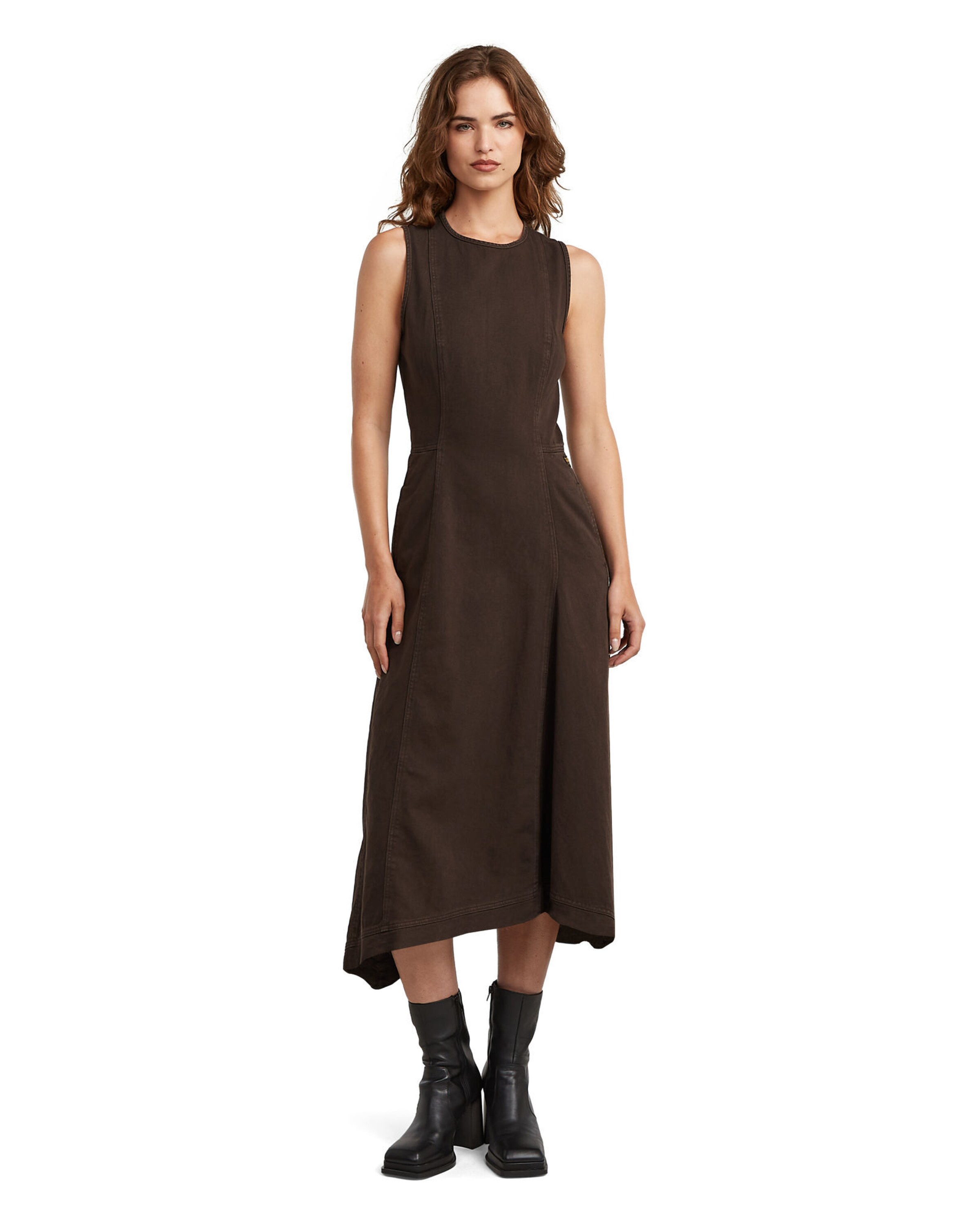 G-STAR Kleid 'Corset' in Braun