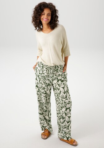 Aniston CASUAL Wide Leg Hose in Grün