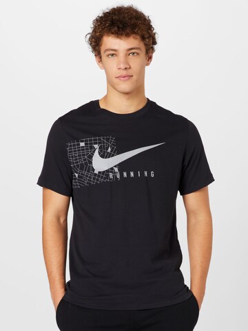 NIKE - Camiseta funcional en negro: frente