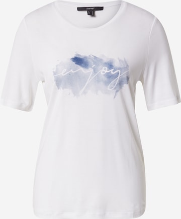 Esprit Collection Тениска в бяло: отпред