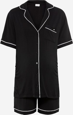 juoda LASCANA Pižama su šortais: priekis