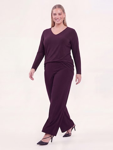 YOEK Flared Broek in Lila