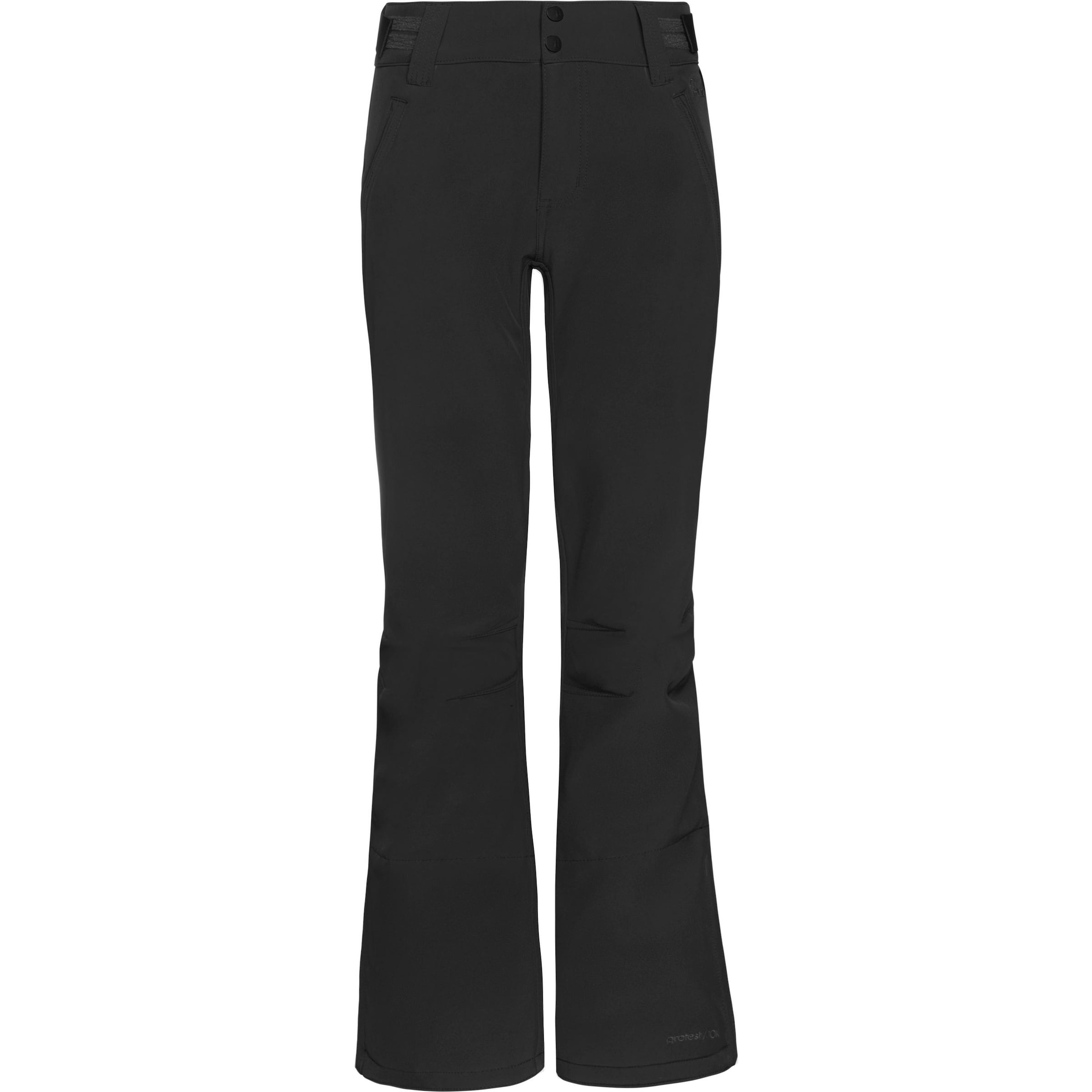 PROTEST Wide leg Athletic Pants in Black: front