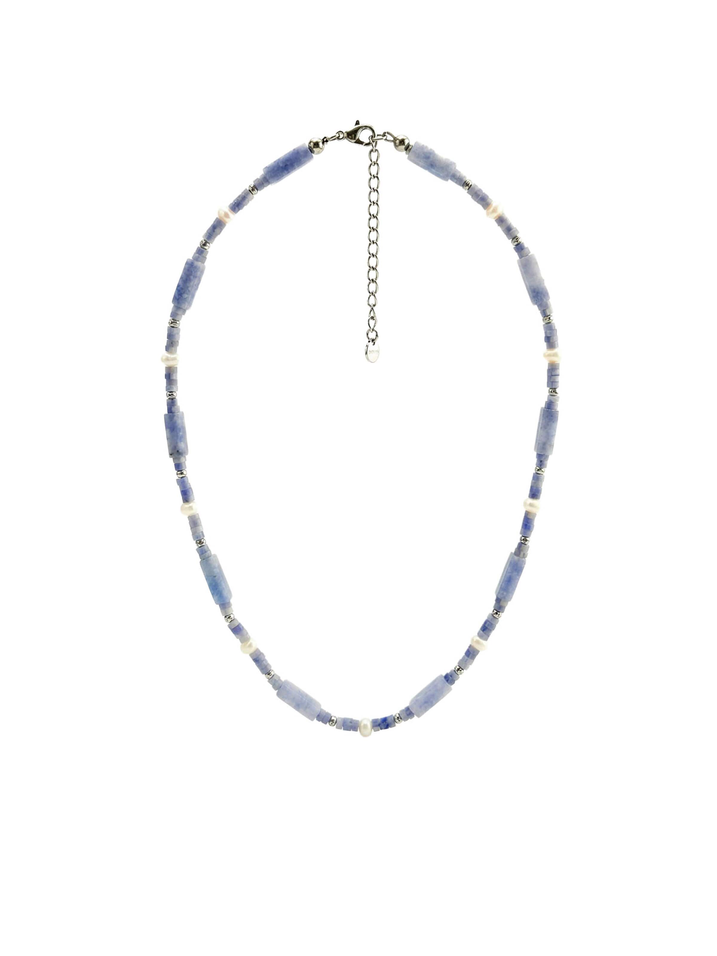 Nemomatheo Necklace 'Soft Horizon' in Blue: front