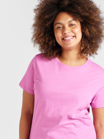 ONLY Carmakoma T-Shirt 'CARAVI' in Pink