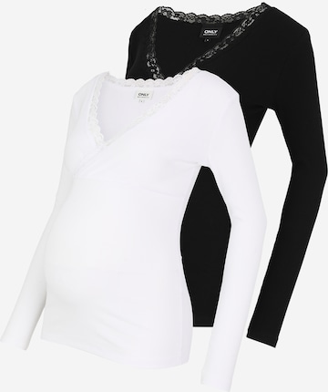 juoda Only Maternity Marškinėliai 'OLMNOMA': priekis