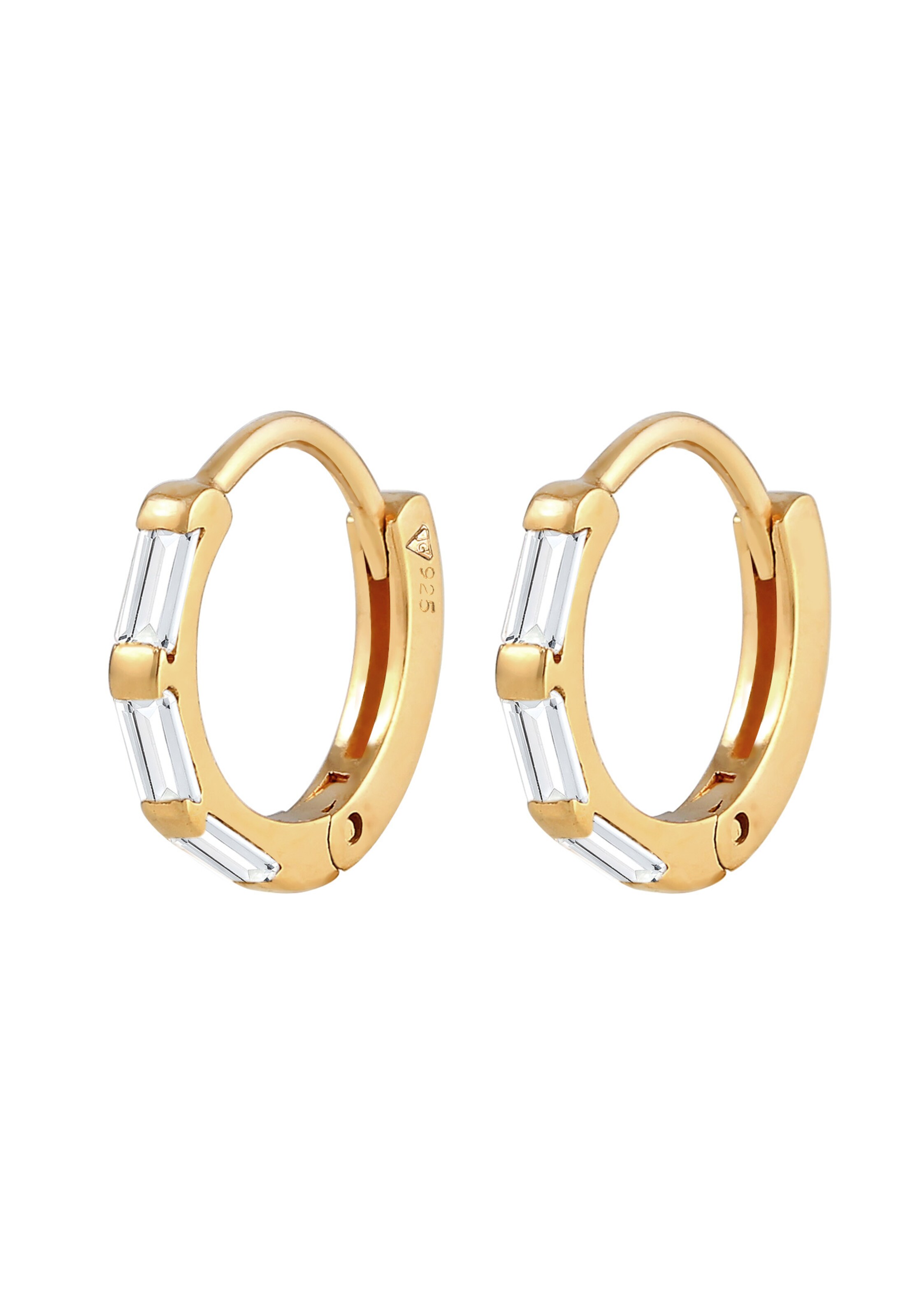 ELLI PREMIUM Ohrringe Basic Ohrstecker, Creole in Gold: Vorderseite