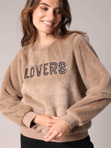 Sweat-shirt 'KYLERA' Deeluxe en beige