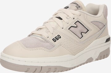 Sneaker bassa '550' di new balance in beige: frontale