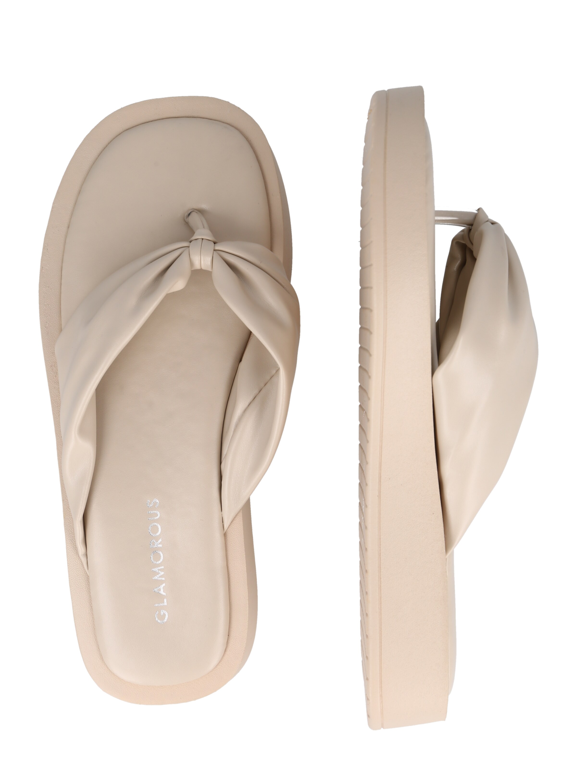Frauen Sandalen GLAMOROUS Zehentrenner in Nude - NO76192 Frauen Sandalen GLAMOROUS Zehentrenner in Nude - NO76192