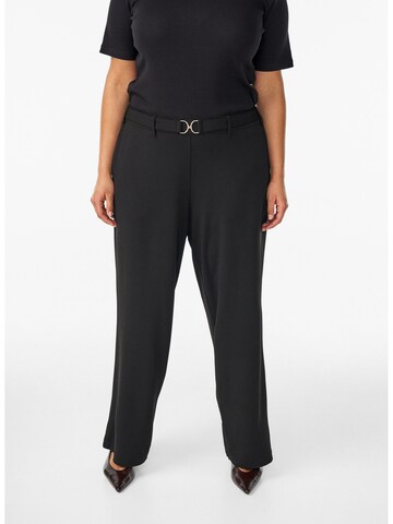 Zizzi Свободный крой Брюки-чинос 'Cellie' в Черный: спереди