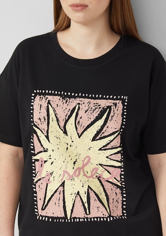 QS T-Shirt in Schwarz