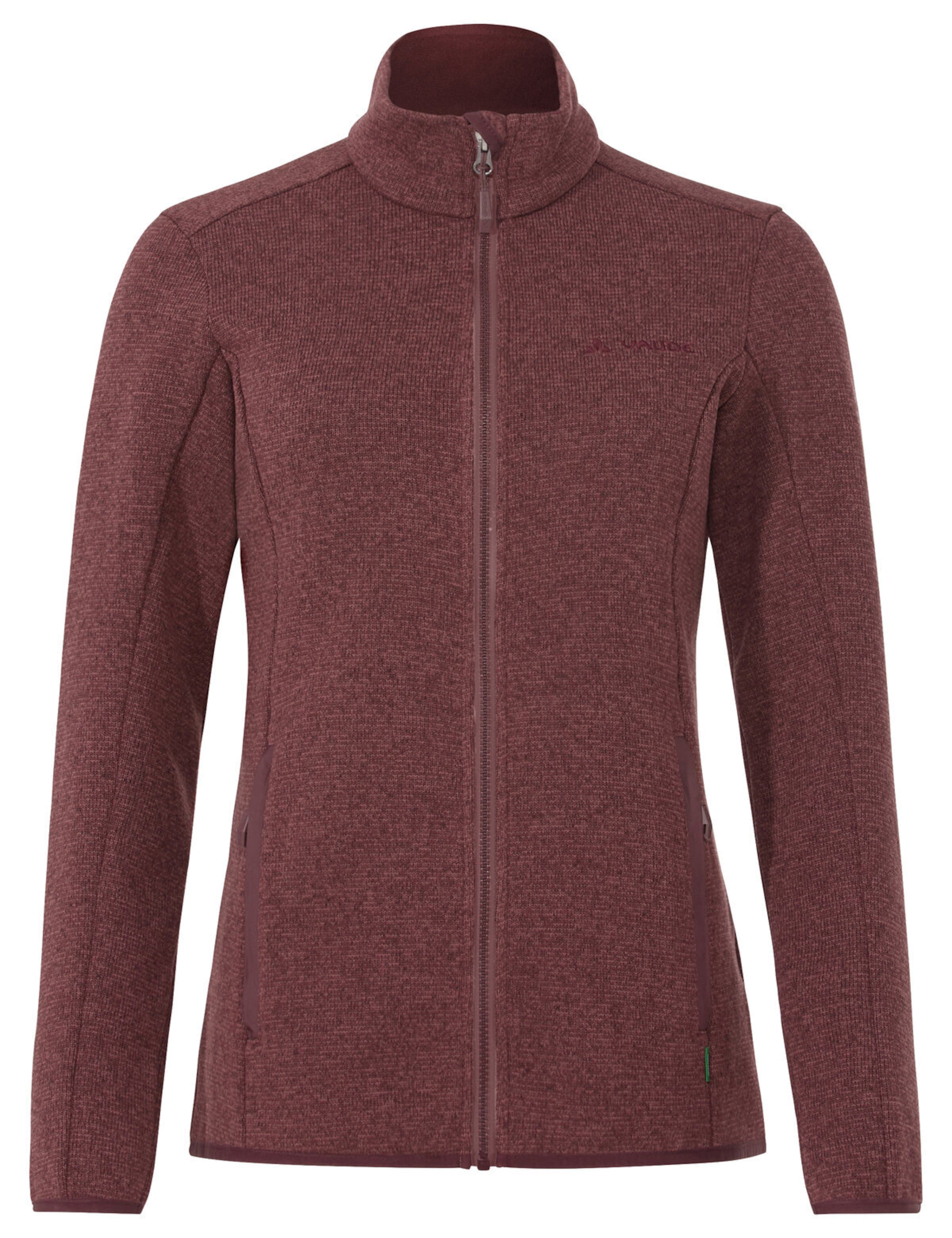 VAUDE Athletic fleece jacket 'Rienza IV' in Red: front