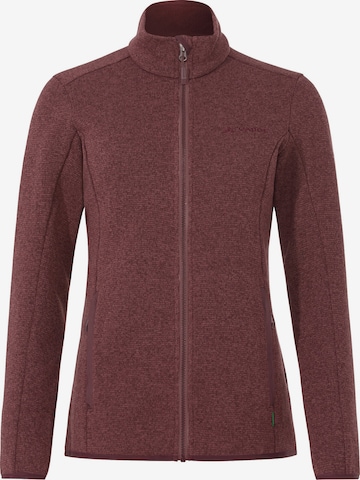 VAUDE Athletic fleece jacket 'Rienza IV' in Red: front