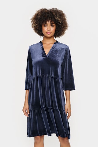 SAINT TROPEZ Jurk 'Zevilla' in Blauw: voorkant