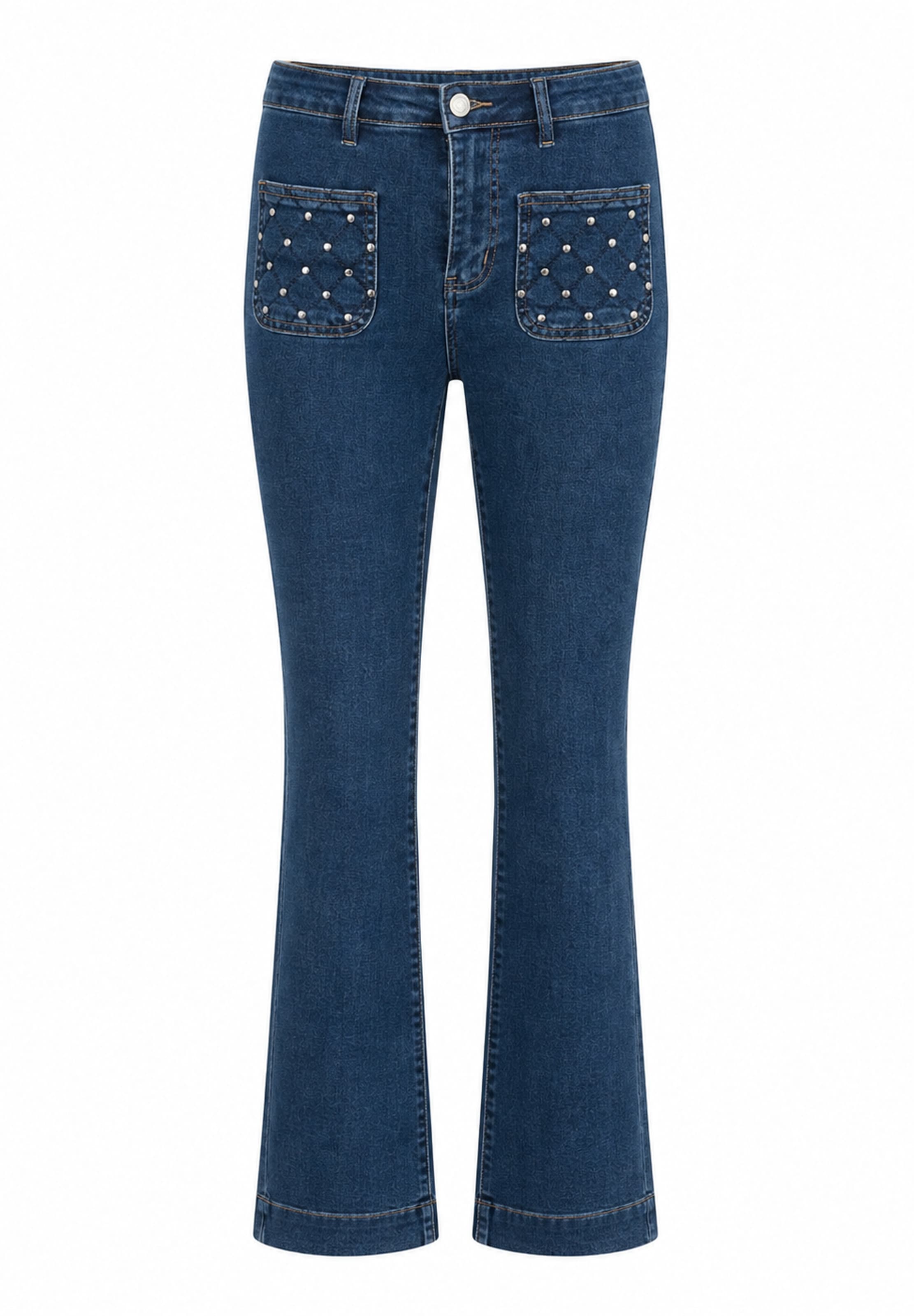 Coupe slim Jean Elara en bleu : devant