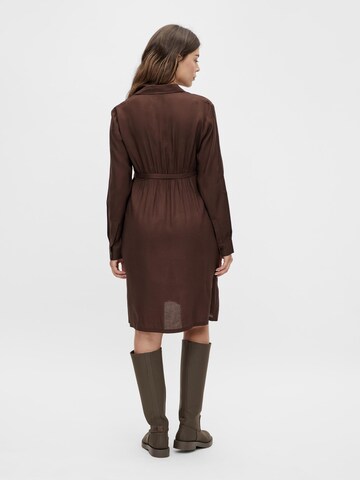 MAMALICIOUS Shirt Dress 'ERCUR' in Brown