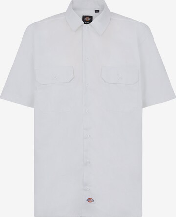 DICKIES Button Up Shirt in White: front