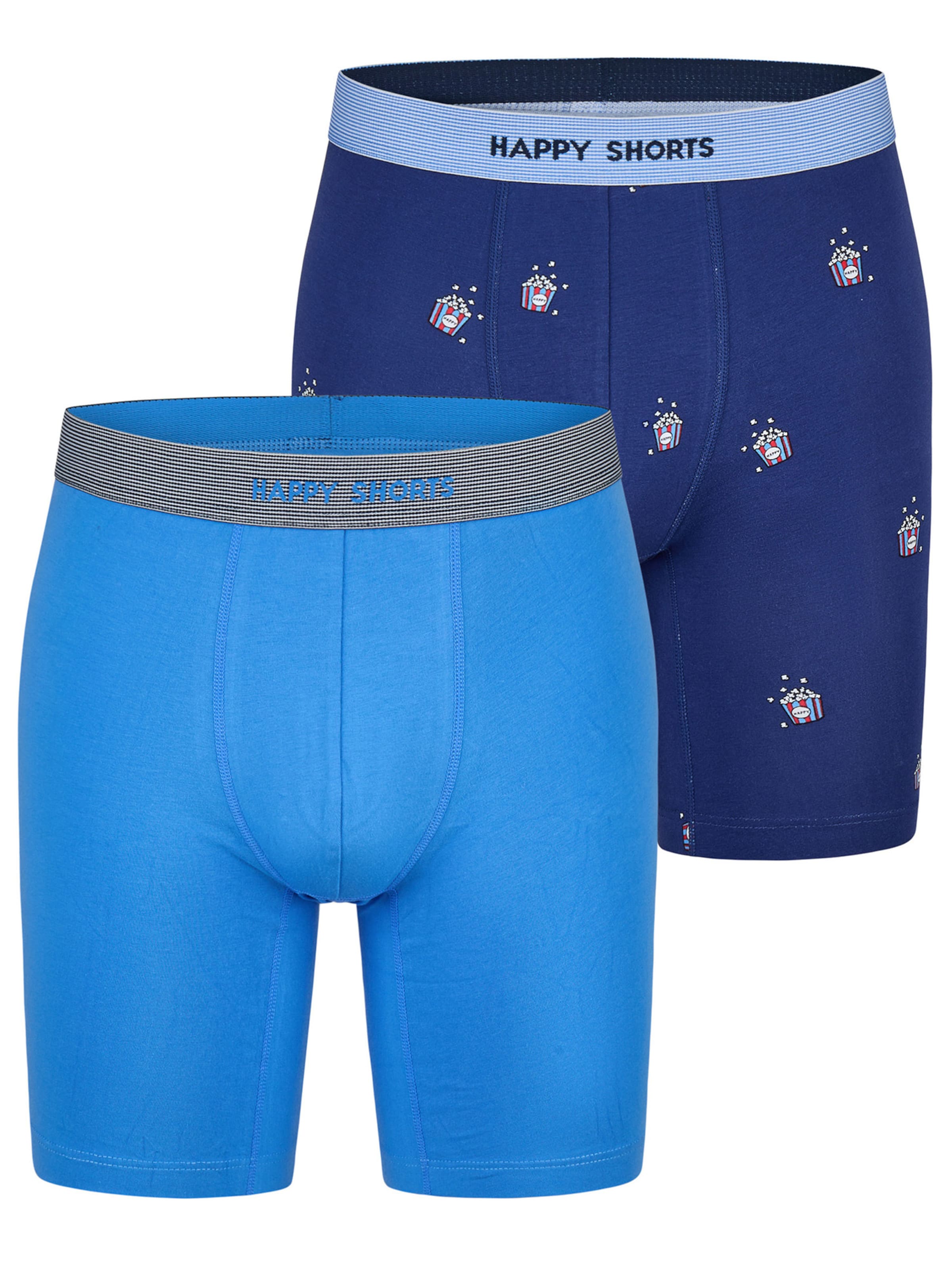 Happy Shorts Boxershorts ' Jersey ' in Blauw: voorkant