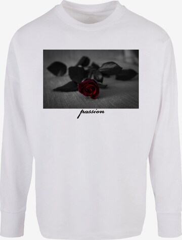 Mister Tee Shirt 'Passion Rose' in White: front