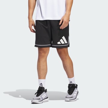ADIDAS PERFORMANCE Loosefit Sporthose in Schwarz: Vorderseite