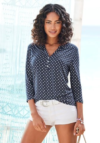 LASCANA Blouse in Blauw: voorkant