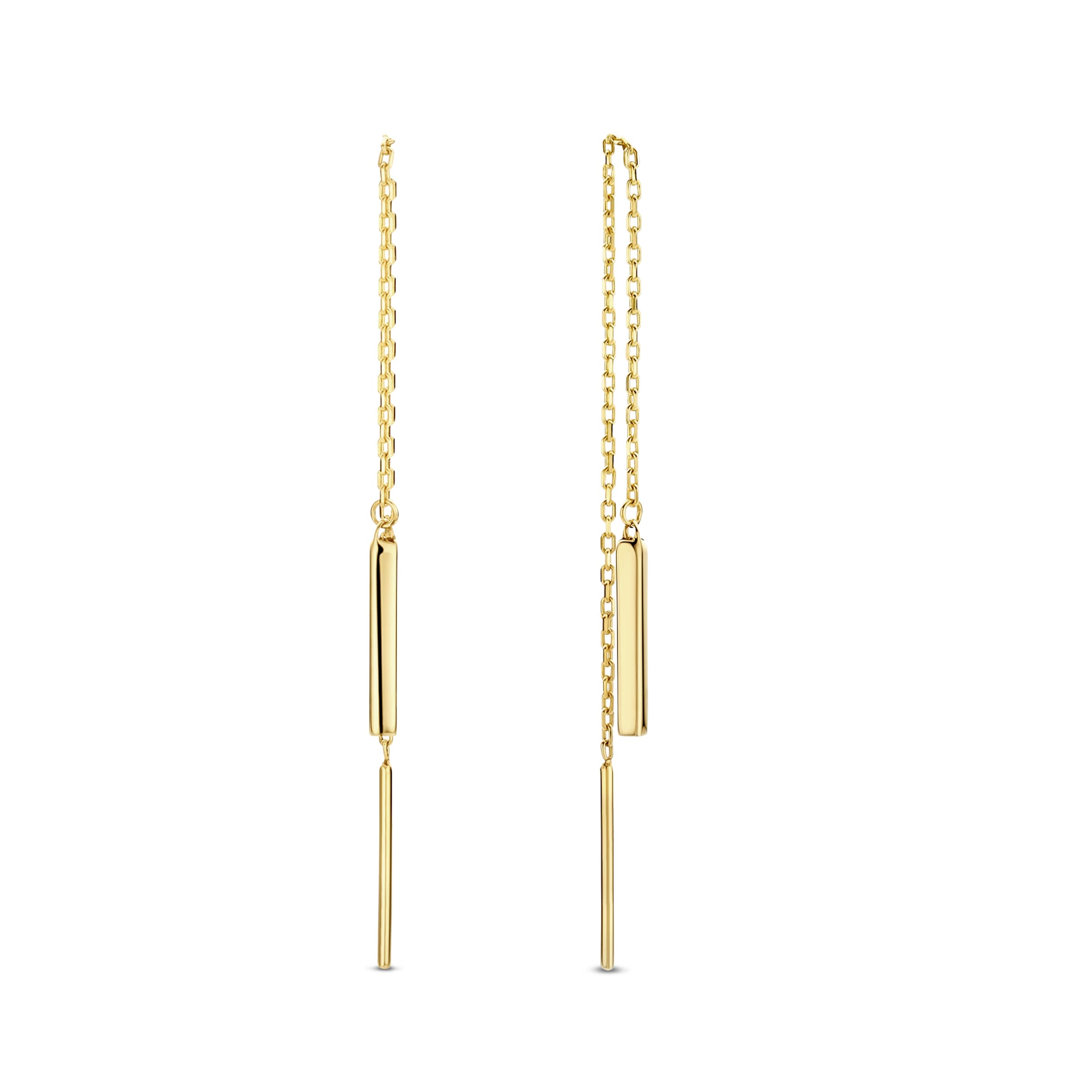 Boucles d'oreilles Isabel Bernard en or : devant