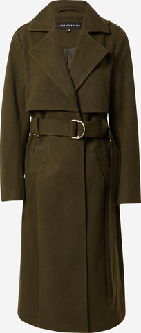 ONE MORE STORY Between-Seasons Coat in Green: front