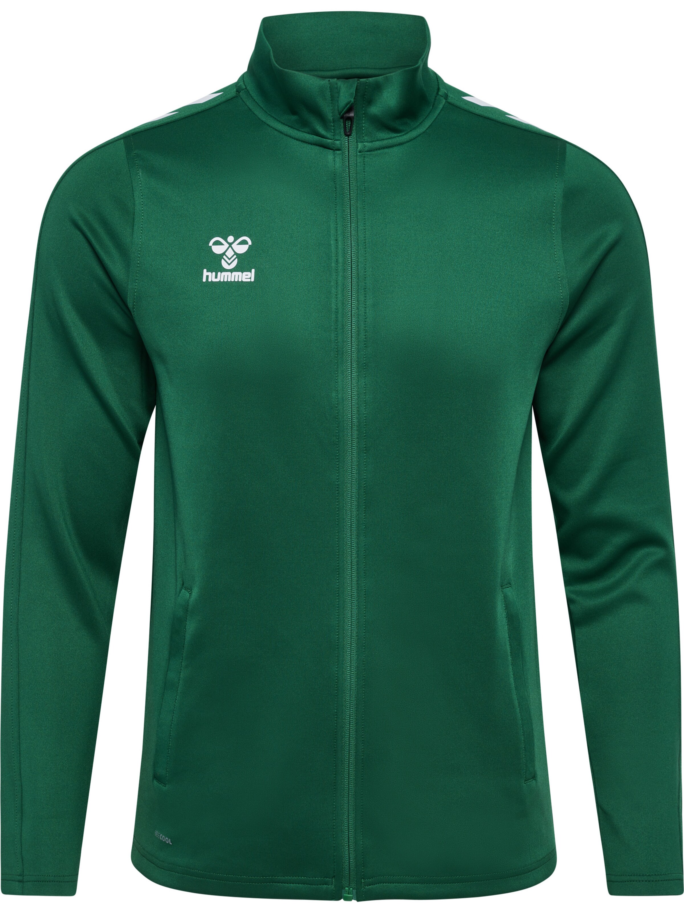 Hummel Sports sweat jacket 'CORE XK POLY' in Green: front
