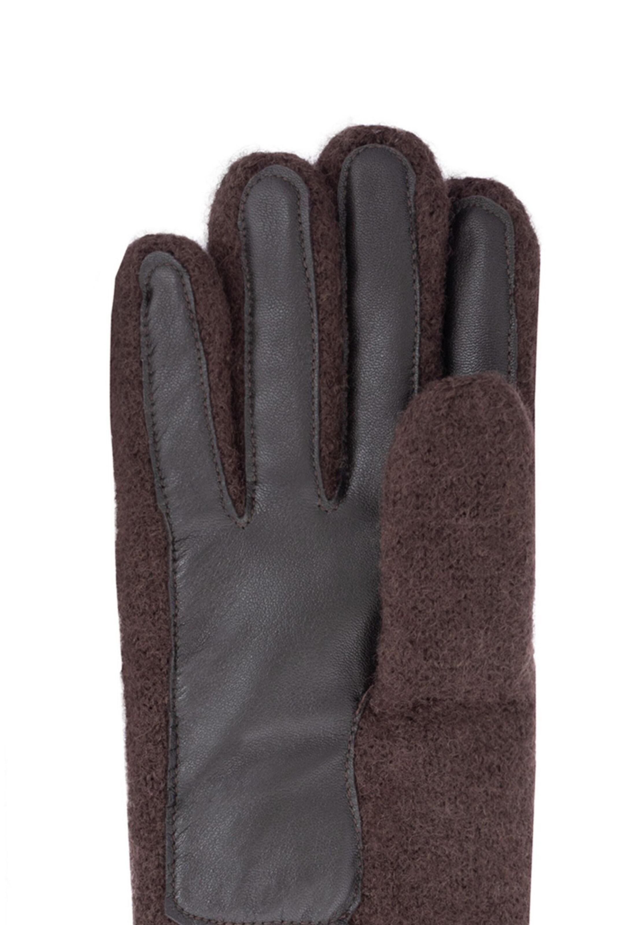 Mezzoguanti 'FELTED WOOL' di Roeckl in marrone