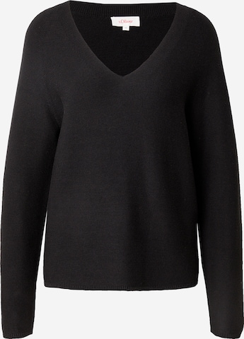 s.Oliver Sweater in Black: front