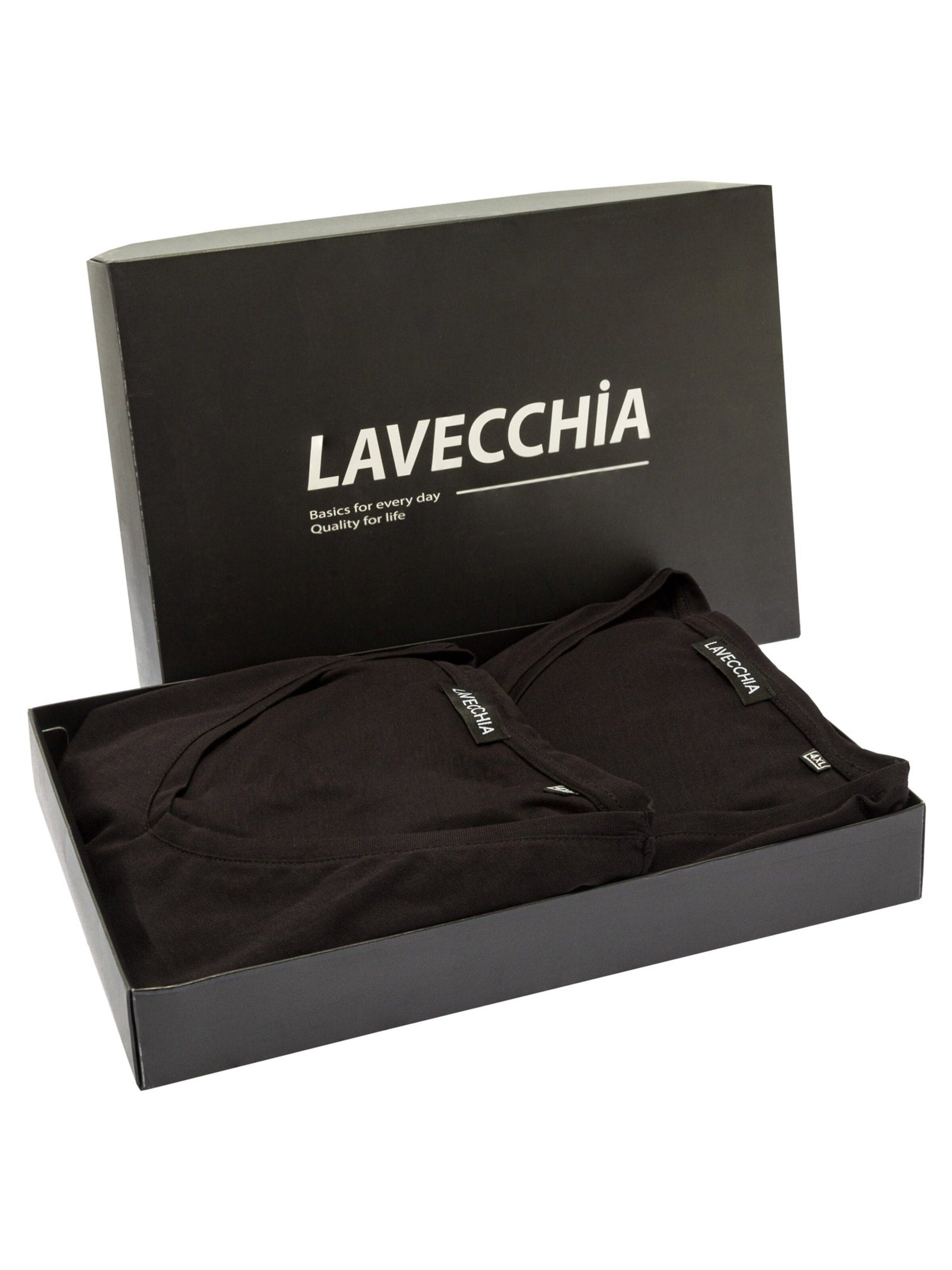Lavecchia Koszulka 'LV-123 Übergrößen' w kolorze czarny