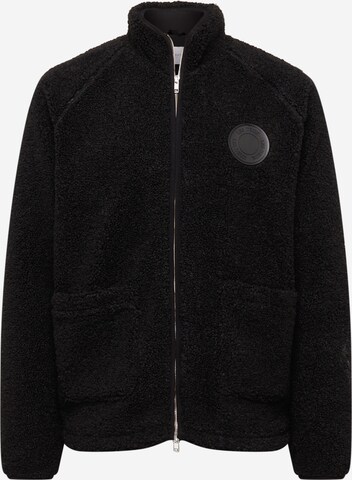 Les Deux Prehodna jakna 'Johan Pile' | črna barva: sprednja stran