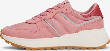 Baskets basses 'CLEATED RUNNER' Tommy Jeans en rose : devant