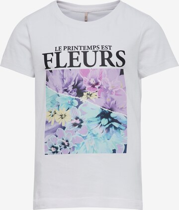 T-Shirt 'Penelope' KIDS ONLY en blanc : devant