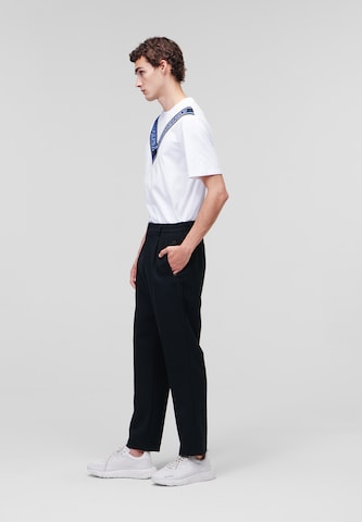 Karl Lagerfeld Slim fit Pleat-front trousers in Blue
