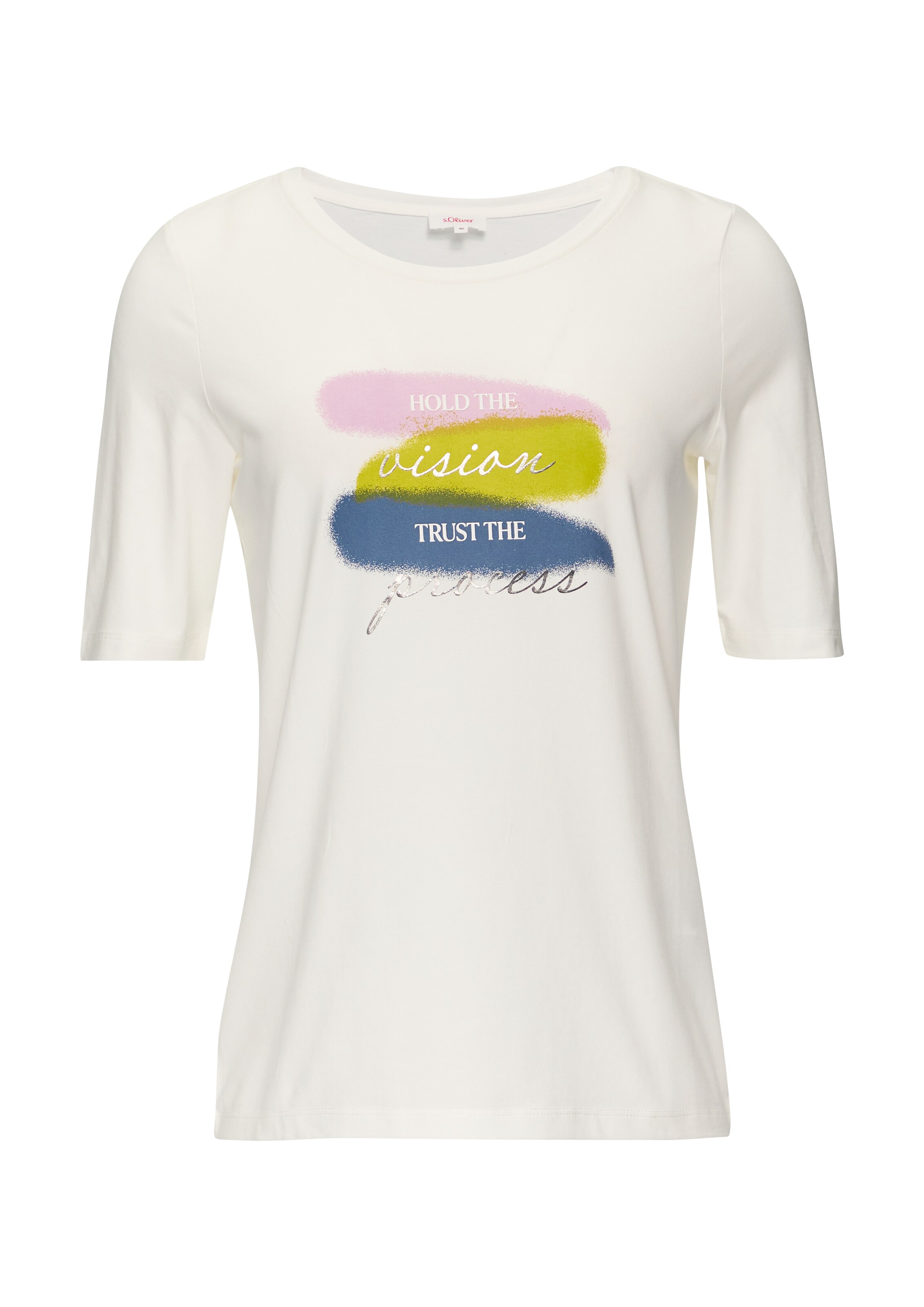 s.Oliver T-Shirt in Beige: Vorderseite