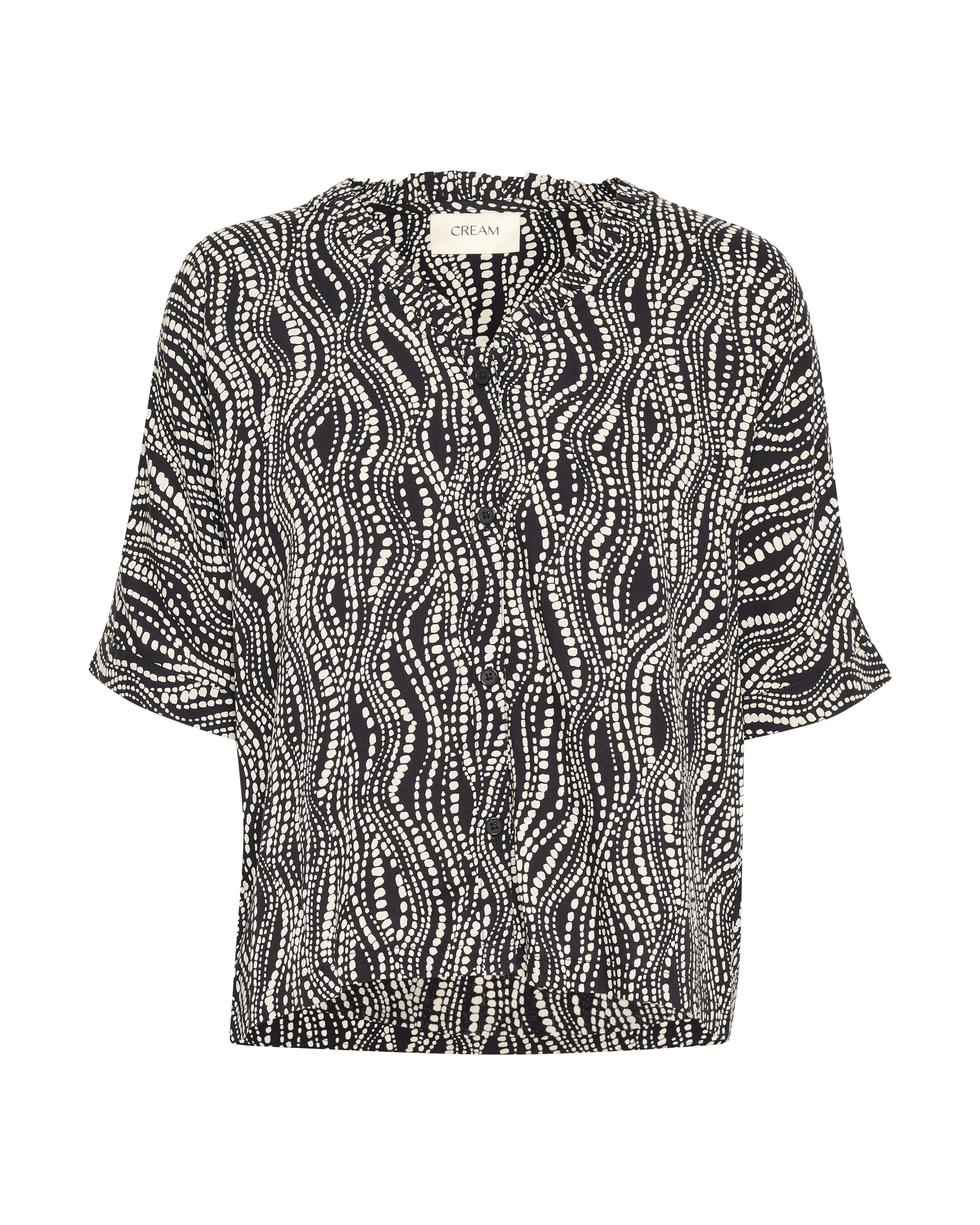 Cream Blúzka 'Tiah' - Čierna: predná strana