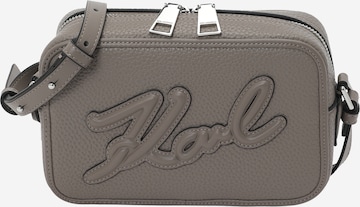 Karl Lagerfeld Crossbody Bag 'Grainy' in Grey: front