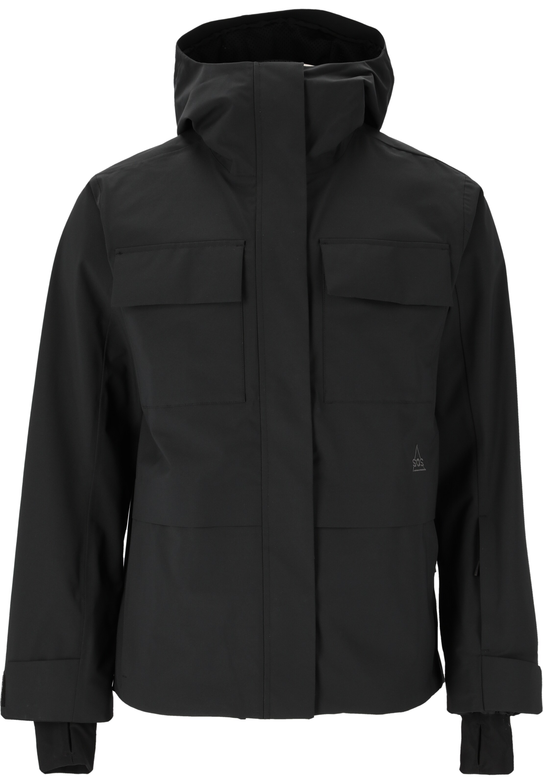 SOS Outdoorjacke 'Azuga' in Schwarz: Vorderseite