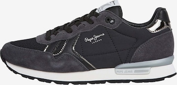 Pepe Jeans Platform trainers 'Brit Mirror' in Black: front