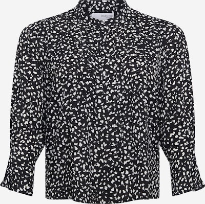 Selected Femme Curve Blouse in de kleur Zwart / Wit, Productweergave